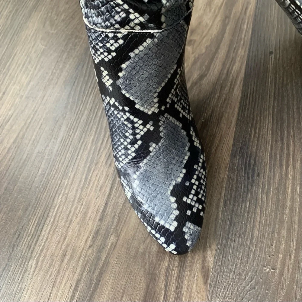 Marc Fisher NWT Zadia2 Animal Print Knee Heeled Boots - Picture 13 of 14